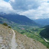 vinschgau steppe am nordhang muenstertal von der sonne verbranntes land