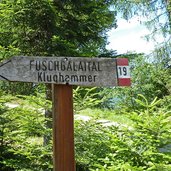 wegweiser nr fuschgalaital