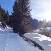 weg bei hotel adler welschnofen winter