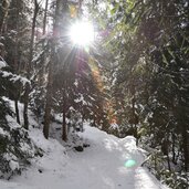 Sand in Taufers Umgebung Weg zu Reiner Wasserfaellen Winter