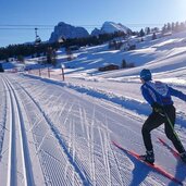 Seiser Alm Langlaeufer Loipe Sessellift Langkofel Plattkofel