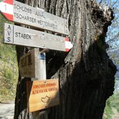 Tschars Schnalser Waalweg Juval Tscharser Wetterkreuz Stabner Waalweg