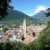 meran altstadt von tappeinerweg aus