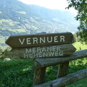 mhw spronser tal aufstieg richtung gfeis wegweiser