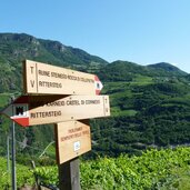 karneid dorf wanderwege wegweiser rittersteig