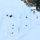 Schneeschuhwandern Schneemann