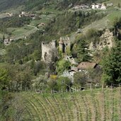 Burggrafenamt Dorf Tirol Fruehling Schloss Brunnenburg