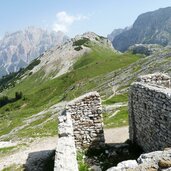 ruine aus erstem weltkrieg am settsass