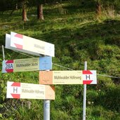 wegweiser bei abzweigung weizgruber alm