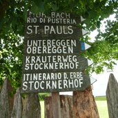 wegweiser wanderwege in nauders rodeneck