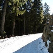 weg pufler schlucht pufels seiseralm schnee winter sonne