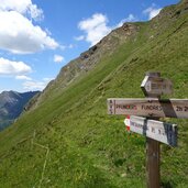 wegweiser pfunders pfunderer steinbergtal steinbergscharte