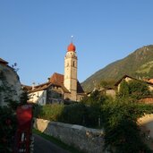 partschins kirche morgenrot