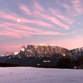 schlern sonnenuntergang von klobenstein aus gesehen