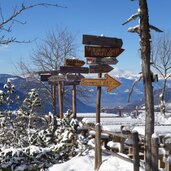 wegweiser bei hofer alpl winter