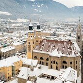 brixen zentrum stadtzentrum winter luftaufnahme altstadt