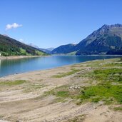 Blick von der Staumauer Richtung Graun Norden