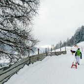 anstieg von st johann nach klausberg winter