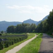 etsch radweg bei pfatten dahinter leuchtenburg