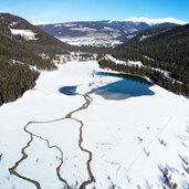 toblacher see drohne winter