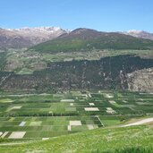 obstanlagen und felder im vinschgau zwischen laas und eyrs