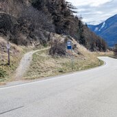 start zum sonnensteig mals strasse von mals nach ulten altsack