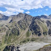 aussicht hintergrathuette auf unseren Rueckweg unter der Seilbahn
