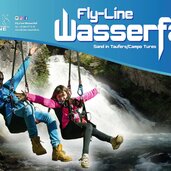 Poster Fly Line Wasserfall Motiv