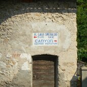 Wegweiser Fondo Canyon