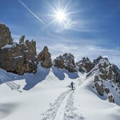 scialpinismo latemar dolomiti person