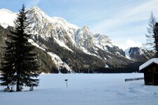 Antholz Obertal Antholzer See Winter