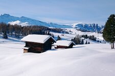 Seiser Alm Ritsch Loipe Winterlandschaft Schlern Rosszaehne