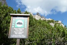 groedner joch naturpark puez geisler schild