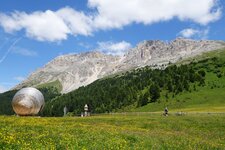 reiterjoch passo pampeago blick auf latemar