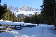 weg richtung moseralm winter rosengarten