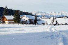 wanderweg bei petersberger leger winter