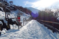 bahnweg zwischen auer und castelfeder winter