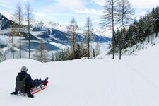 abfahrt winter rodelbahn speikboden