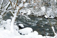 Fiume Aurino ahr bei st johann muehlegg ahrntal winter