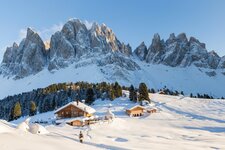 Villnoess Geisleralm Geisler Winter Panorama