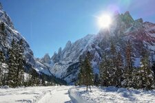 Val Fiscalina con Cima Una sullo sfondo fischleintal winter inverno mit einserkofel