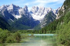 duerrensee lago di landro dahinter monte cristallo