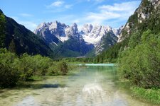 duerrensee lago di landro dahinter monte cristallo