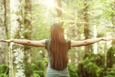 harmonie natur wald frau person