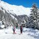landschaft personen wandern schlitten rodel winter