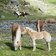 haflinger pferde stute mit fohlen
