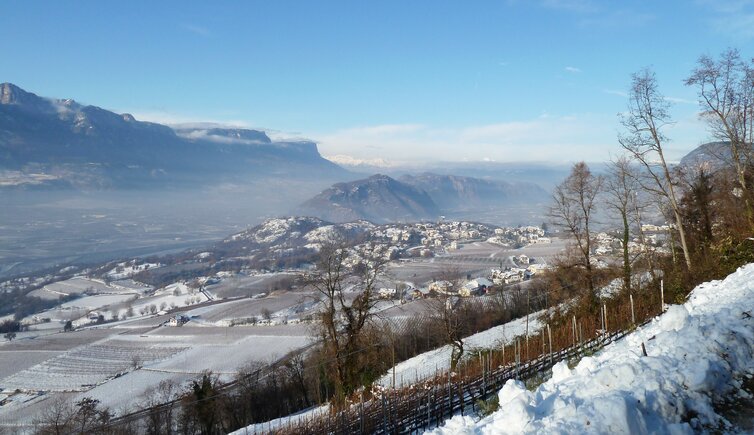 blick richtung castelfeder im winter montan