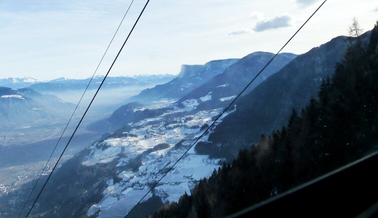 aussicht etschtal und bozner talkessel winter tisens prissian voellan