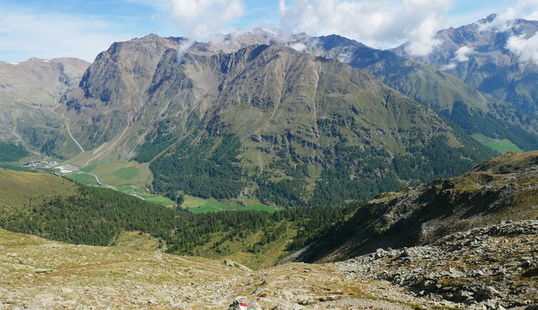 aussicht schnalstal talschluss mit kurzras