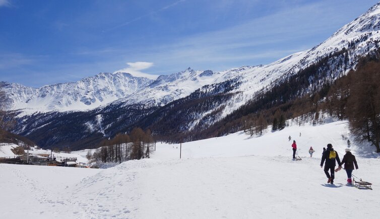 schnalstal skigebiet lazaun piste rodeln skifahren
